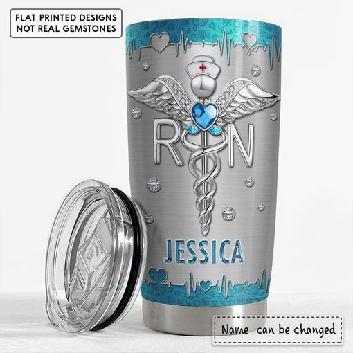 Personalized Nurse Tumbler Jewelry Drawing Nutrition Facts For Nurse