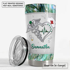 Personalized Nurse Tumbler Stethoscope Jewelry Drawing For Nurse