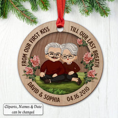 Personalized Old Couple Custom Ornament Lover Married Gift