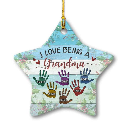 Personalized Ornament Christmas Ornament I Love Being A Grandma