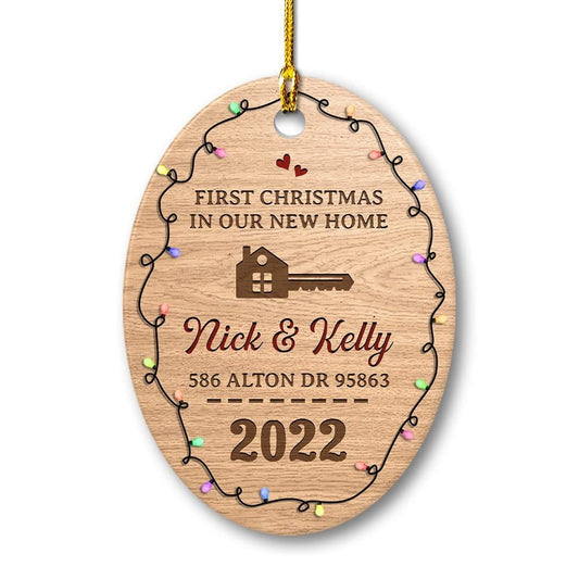 Personalized Ornament Couple New Home Ornament First Christmas