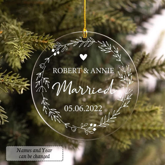 Personalized Ornament Married Couple Christmas Gift
