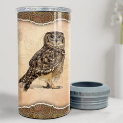 Personalized Owl Can Cooler Mandala Vintage Style For Owls Lovers