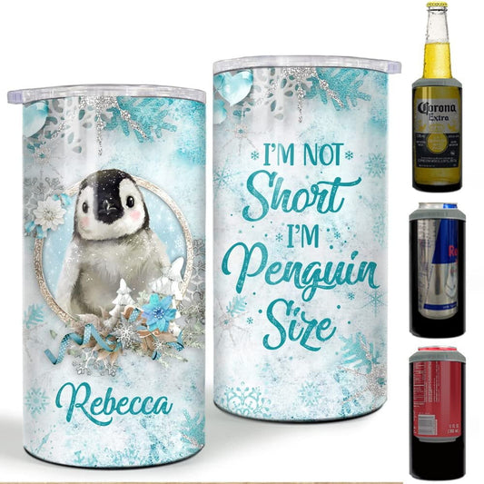 Personalized Penguin Can Cooler Animal Lovers Gift For Bestie