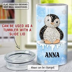 Personalized Penguin Can Cooler Jewelry Drawing Style Gift For Friend