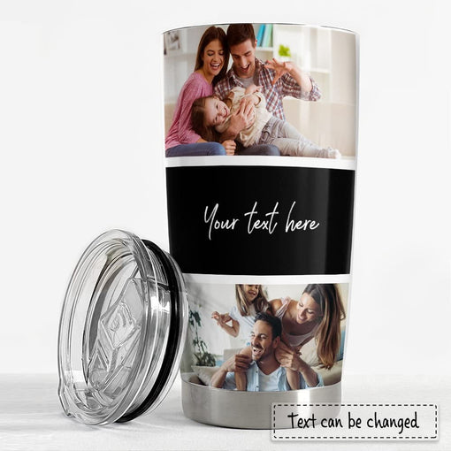 Personalized Photo Collage Tumbler For Family Dad Mom Mother Father