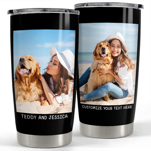 Personalized Photo of Dog Tumbler For Dog Mom Dog Dad Lover Animal