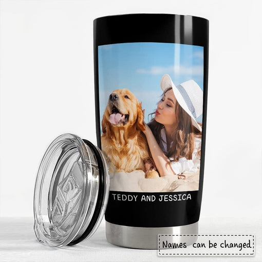 Personalized Photo of Dog Tumbler For Dog Mom Dog Dad Lover Animal