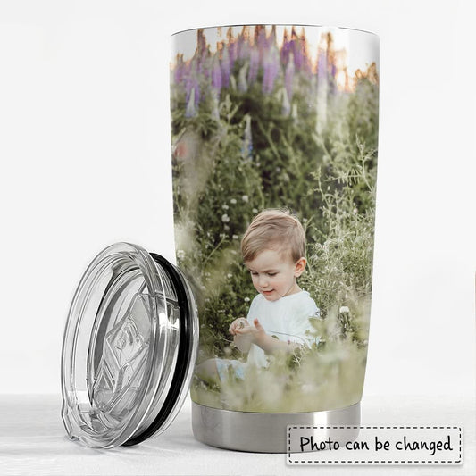 Personalized Photo Tumbler Gift Idea For Dad Mom Mother Father Family
