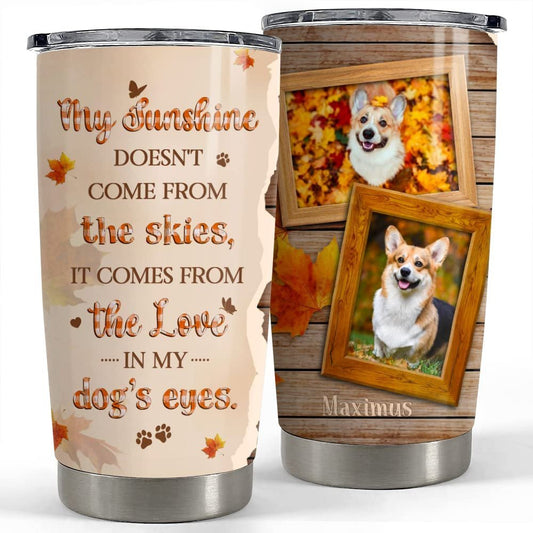 Personalized Photos Collage of Dog Tumbler Cute Gift For Dog Lover
