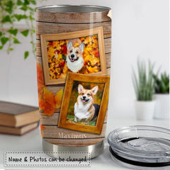Personalized Photos Collage of Dog Tumbler Cute Gift For Dog Lover
