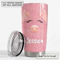 Personalized Pig Tumbler Cute Gift For Friends For Animal Lover