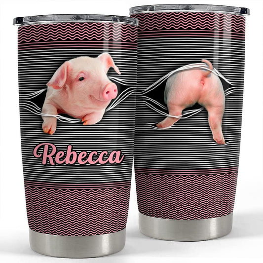 Personalized Pig Tumbler Funny Gift For Friend For Animal Lover