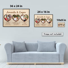 Personalized Poster For Couple Hello Will You I Do