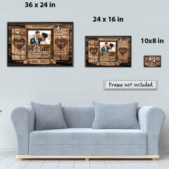 Personalized Poster For Couple Home Is Where I Am With You