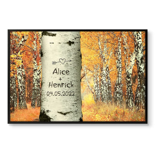 Personalized Poster For Couple Love Grows Wall Art