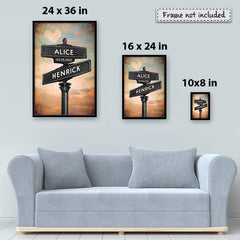 Personalized Poster For Couple Lovers Crossroads