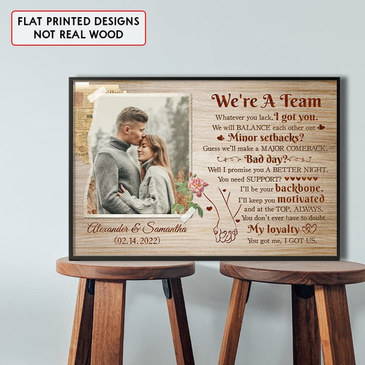 Personalized Poster For Couple We Are A Team