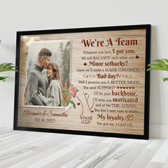 Personalized Poster For Couple We Are A Team