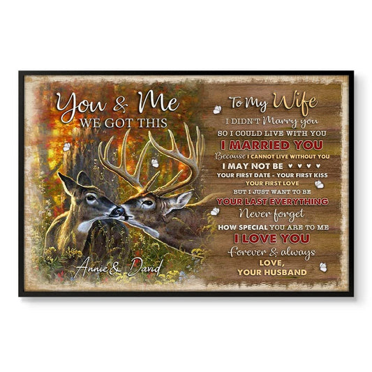 Personalized Poster For Couples Deer Couple You And Me
