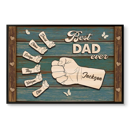 Personalized Poster For Father Best Dad Ever