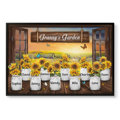 Personalized Poster For Grandparents Granny Garden