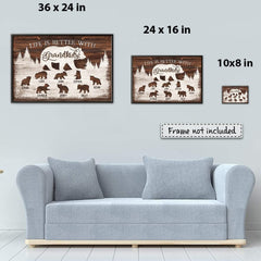 Personalized Poster Life Is Better With Grandkids For Bear Grandparent