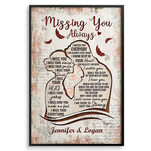 Personalized Poster Memorial Gifts I Miss You