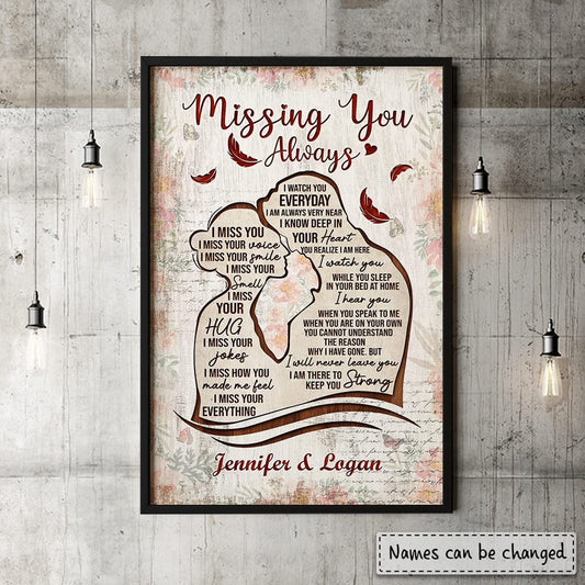 Personalized Poster Memorial Gifts I Miss You