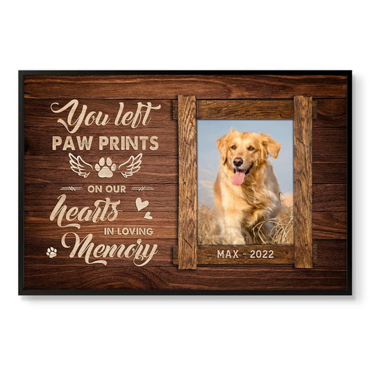 Personalized Poster Memorial Pet You Left Paw Prints