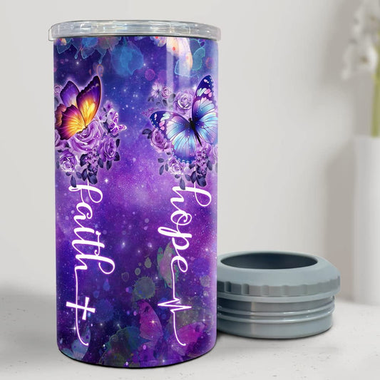 Personalized Purple Butterfly Can Cooler Best Gift For Women