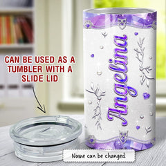 Personalized Purple Owl Can Cooler Jewelry Drawing Style For Women