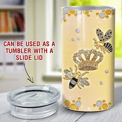 Personalized Queen Bee Can Cooler Jewelry Crown Drawing Style