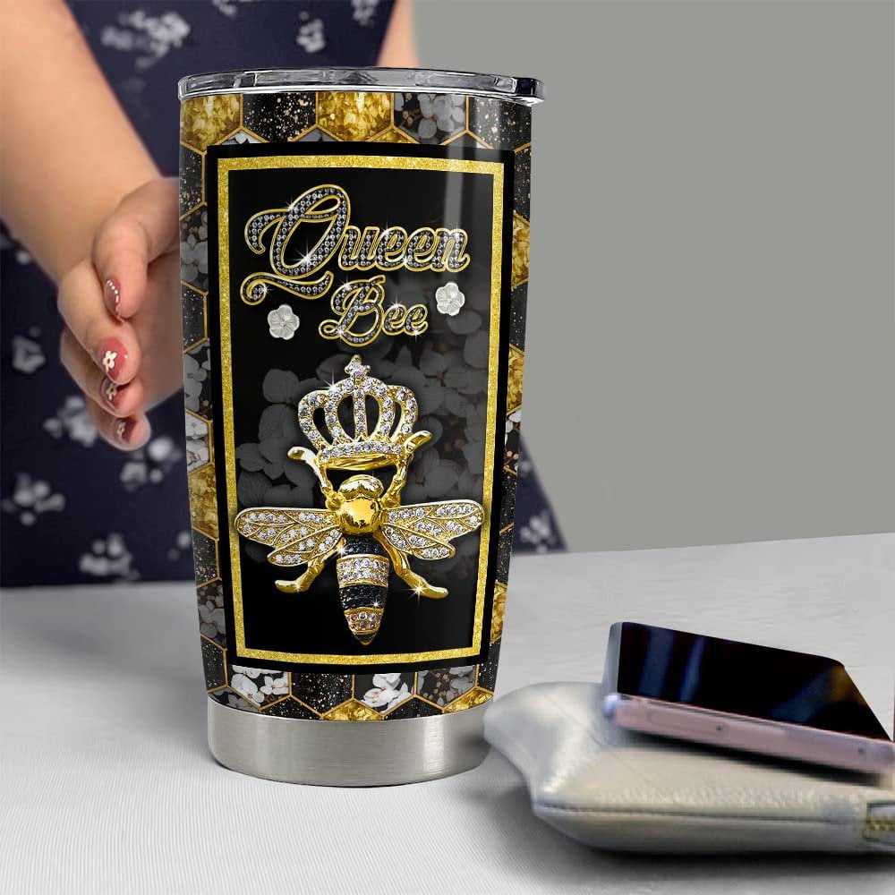 Personalized Queen Bee Tumbler For Jewelry Style For Animal Lover