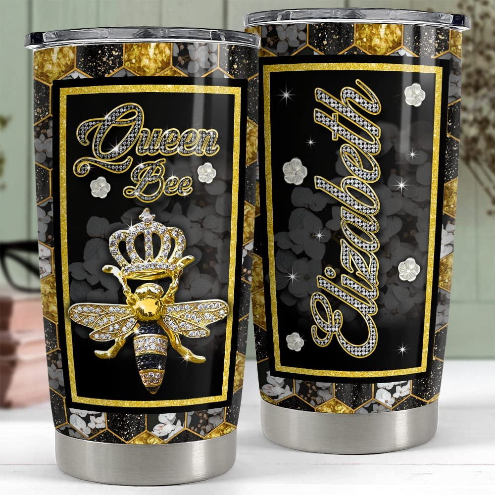 Personalized Queen Bee Tumbler For Jewelry Style For Animal Lover