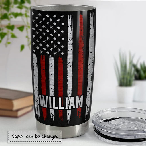 Personalized Retired Tumbler Retirement American Flag For Coworker