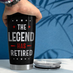 Personalized Retired Tumbler Retirement American Flag For Coworker