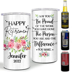 Personalized Retirement Gift Can Cooler Happy Retirement For Coworker