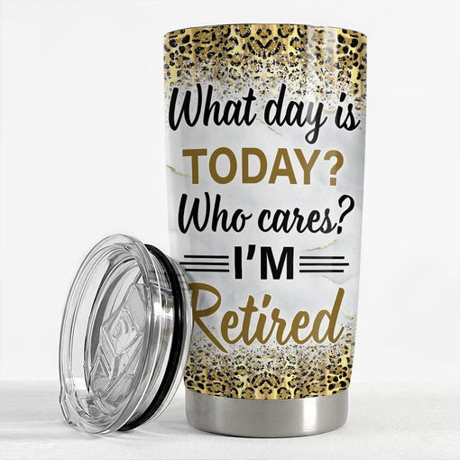 Personalized Retirement Gift Tumbler Lady Retired For Coworker Office