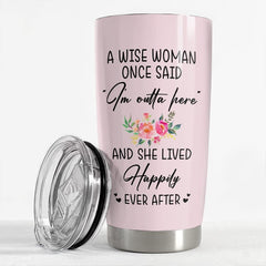 Personalized Retirement Lady Tumbler With Lid For Coworker Office