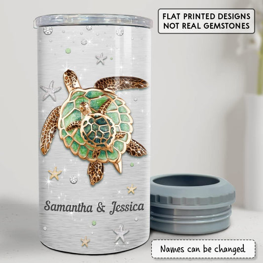 Personalized Sea Turtle Can Cooler The Love Between Mother & Daughter