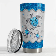 Personalized Sea Turtle Tumbler Into The Ocean Jewelry Style