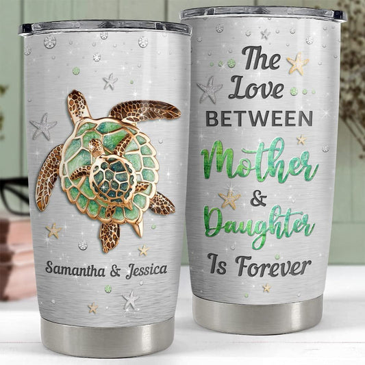 Personalized Sea Turtle Tumbler Jewelry Mom And Daughter Family Gift