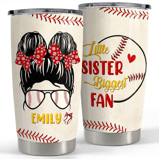 Personalized Sister Can Cooler Baseball Bun Hair Girl For Friends