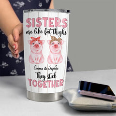 Personalized Sister Tumbler Funny Sisters Best Friend Soulmate Gift