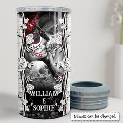 Personalized Skull Couple Can Cooler Till Dearth Do Us Part For Lover
