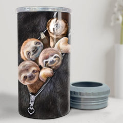 Personalized Sloth Can Cooler Animal Lovers Gift For Sloths Lover