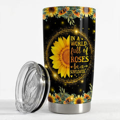 Personalized Sunflower Tumbler Glitter Gift For Women Girl Mother