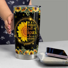 Personalized Sunflower Tumbler Glitter Gift For Women Girl Mother