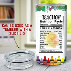 Personalized Teacher Can Cooler Nutrition Facts Gifts For Teacher